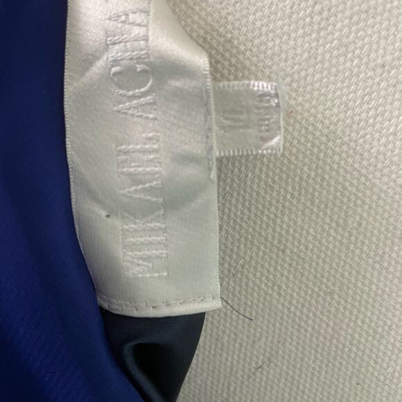 Mikael Aghal one Shoulder Beaded Shift Cocktail Dress Sz 14 - Picture 2 of 7